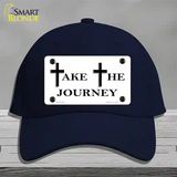 Take The Journey Vanity Novelty License Plate Hat Cotton / Navy