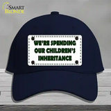 Spending Inheritance Novelty License Plate Hat Cotton / Navy