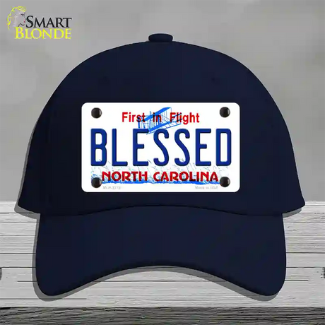Blessed North Carolina Novelty License Plate Hat Cotton / Navy