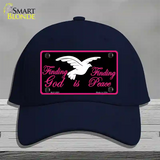 Finding God Finding Peace Black Novelty License Plate Hat Cotton / Navy