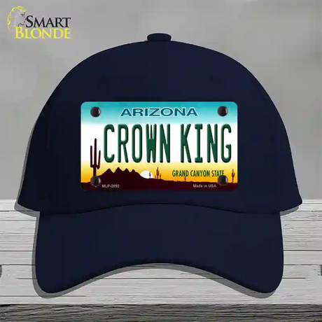 Crown King Novelty License Plate Hat Cotton / Navy