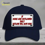 If Guns Are Outlawed Novelty License Plate Hat Cotton / Navy