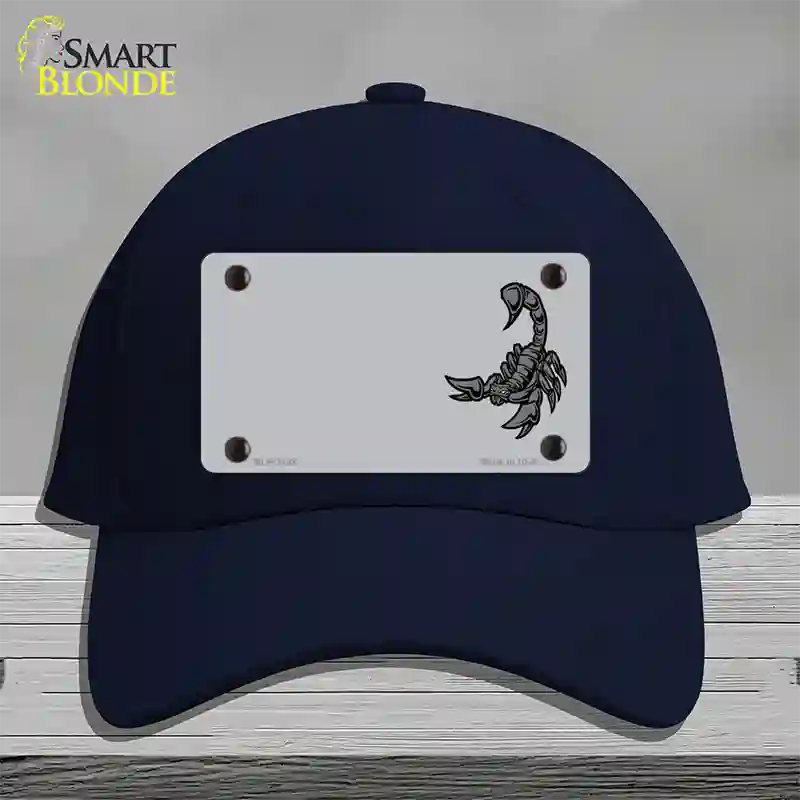 Scorpion Offset Novelty License Plate Hat Cotton / Navy