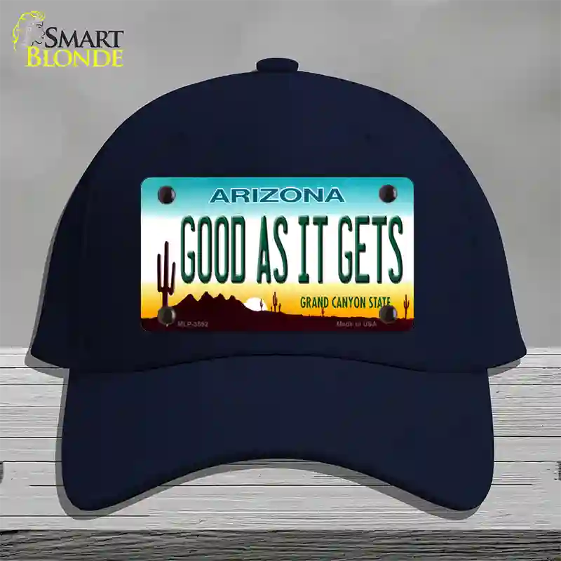 Good As It Gets Arizona Novelty License Plate Hat Cotton / Navy
