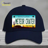 Arizona Meteor Crater Novelty License Plate Hat Cotton / Navy