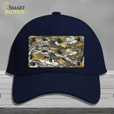 Real Leaf Camouflage Novelty License Plate Hat Cotton / Navy