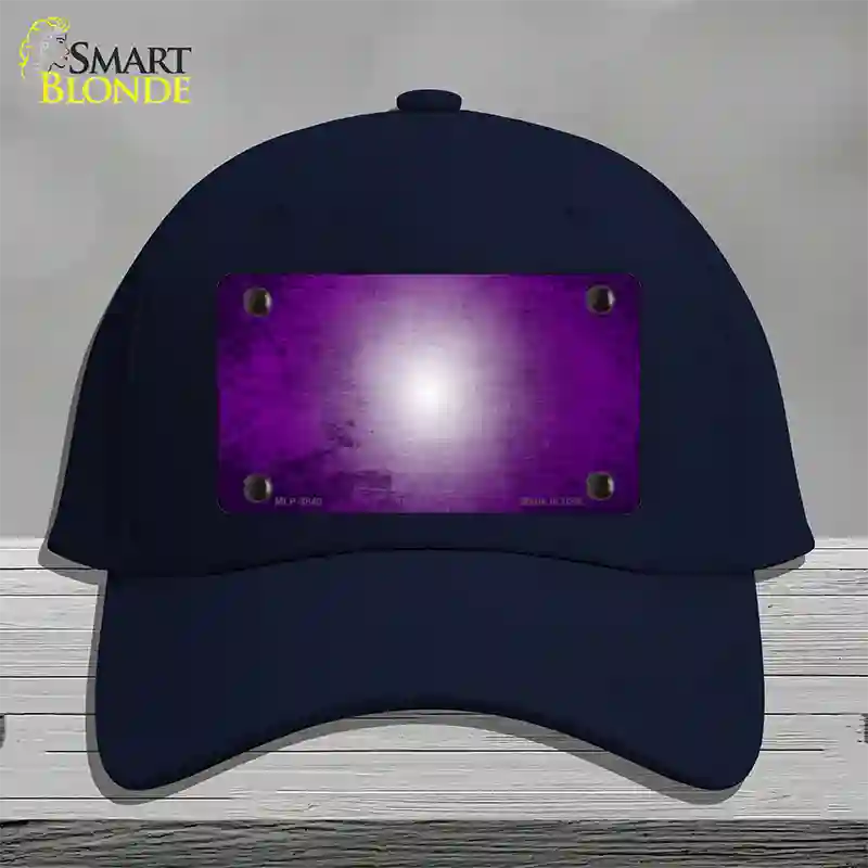 Purple White Fade Scratched Novelty License Plate Hat Cotton / Navy