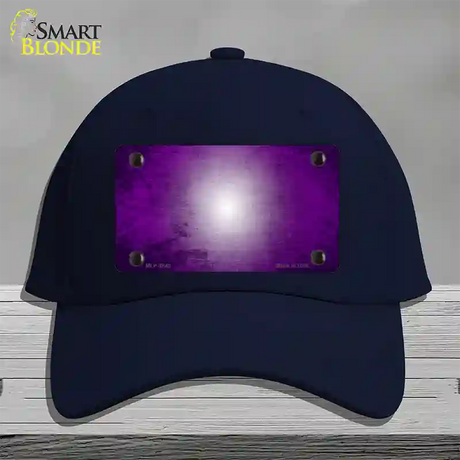 Purple White Fade Scratched Novelty License Plate Hat Cotton / Navy