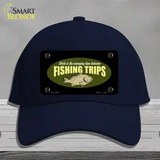 Fishing Trips Novelty License Plate Hat Cotton / Navy