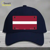 Latvia Flag Novelty License Plate Hat Cotton / Navy