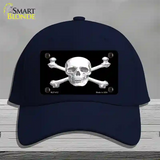 Skull And Cross Bones Novelty License Plate Hat Cotton / Navy