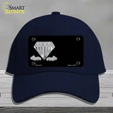 Diamonds Offset Novelty License Plate Hat Cotton / Navy