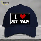 I Love My Van Black Novelty License Plate Hat Cotton / Navy