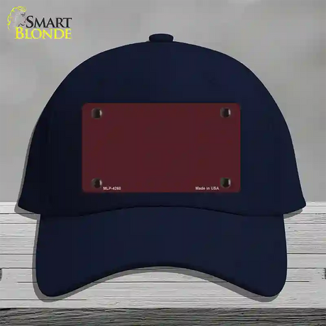 Burgundy Novelty License Plate Hat Cotton / Navy