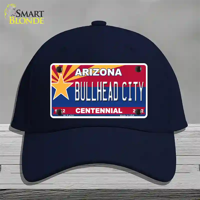 Arizona Centennial Bullhead City Novelty License Plate Hat Cotton / Navy
