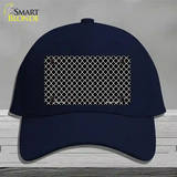 Black White Quatrefoil Novelty License Plate Hat Cotton / Navy