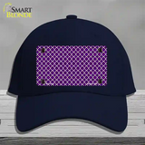 Purple White Quatrefoil Novelty License Plate Hat Cotton / Navy