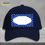 Scallop Blue White Polka Dot Novelty License Plate Hat Cotton / Navy