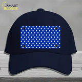 Blue Polka Dot Novelty License Plate Hat Cotton / Navy