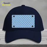 Light Blue Polka Dot Novelty License Plate Hat Cotton / Navy