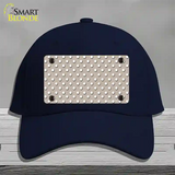 Tan Polka Dot Novelty License Plate Hat Cotton / Navy