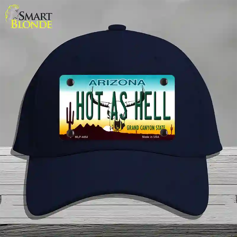 Hot As Hell Arizona Novelty License Plate Hat Cotton / Navy