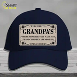 Welcome To Grandpas Novelty License Plate Hat Cotton / Navy