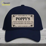 Welcome To Poppys Novelty License Plate Hat Cotton / Navy