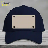 Tan Solid Novelty License Plate Hat Cotton / Navy