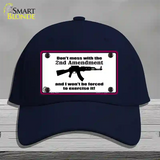 I Wont Be Forced To Use It Novelty License Plate Hat Cotton / Navy