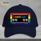 Love Is Love Novelty License Plate Hat Cotton / Navy