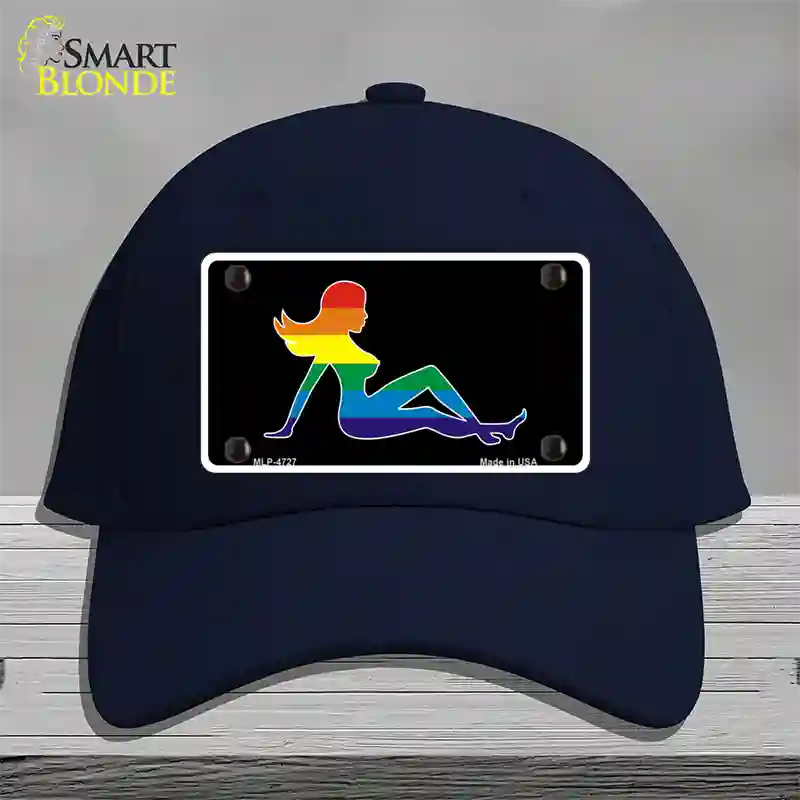 Mud Flap Girl Novelty License Plate Hat Cotton Navy