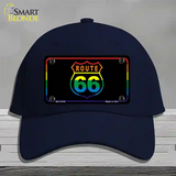 Route 66 Rainbow Flag Novelty License Plate Hat Cotton / Navy