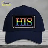 His Rainbow Novelty License Plate Hat Cotton Navy