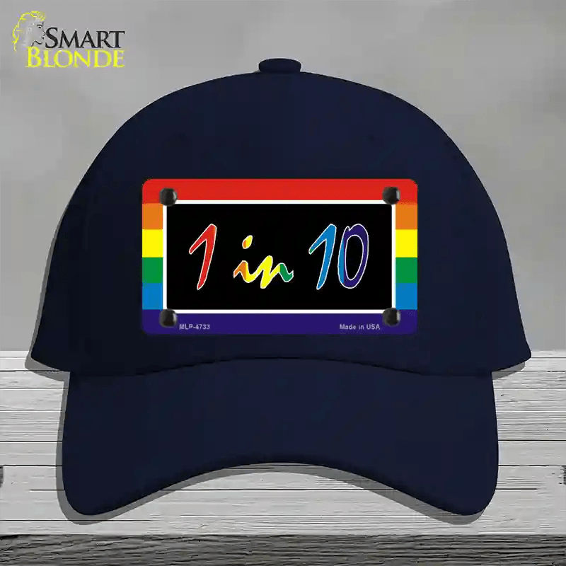 1 In 10 Novelty License Plate Hat Cotton / Navy
