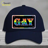 Gay Novelty License Plate Hat Cotton / Navy