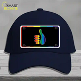 Thumbs Up Novelty License Plate Hat Cotton Navy