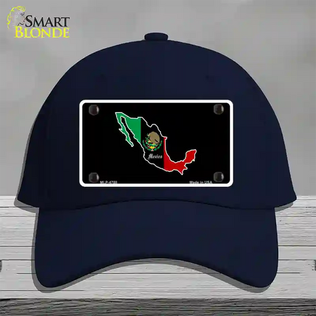 Mexico Outline Novelty License Plate Hat Cotton / Navy