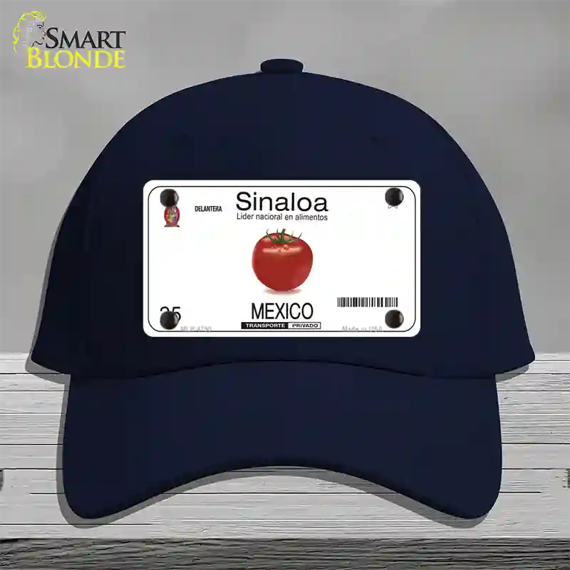 Sinaloa Mexico Novelty License Plate Hat Cotton / Navy