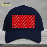 Red Light Red Large Chevron Novelty License Plate Hat Cotton / Navy