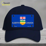 Alberta Canada Novelty License Plate Hat Cotton / Navy