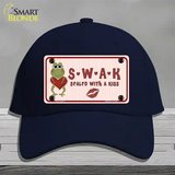 S.W.A.K. Valentine Frog Novelty License Plate Hat Cotton / Navy