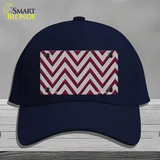 Maroon Grey Chevron Novelty License Plate Hat Cotton / Navy