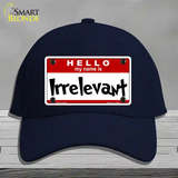 Irrelevant Novelty License Plate Hat Cotton / Navy