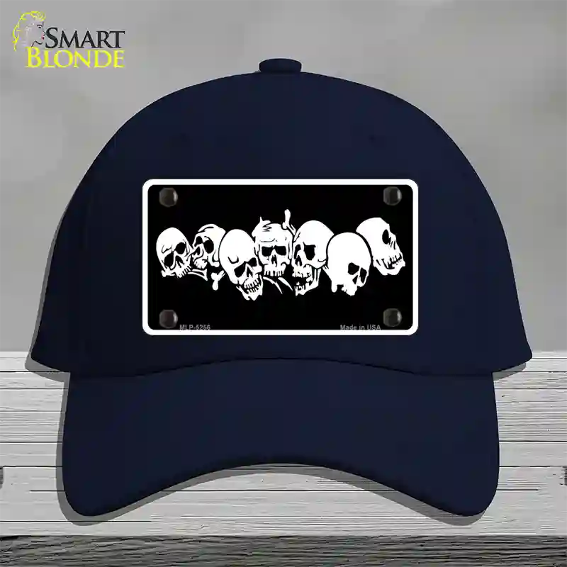 Skulls Novelty License Plate Hat Cotton / Navy