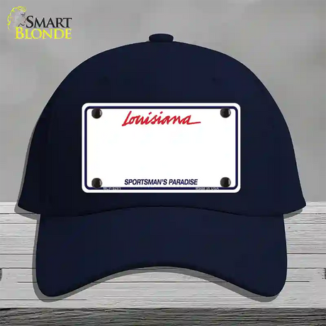 Louisiana Sportsman Blank Plate Novelty License Plate Hat Cotton / Navy
