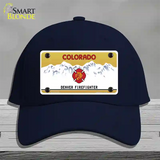 Denver Fire Fighter Novelty License Plate Hat Cotton / Navy