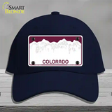 Colorado State Blank Novelty License Plate Hat Cotton / Navy