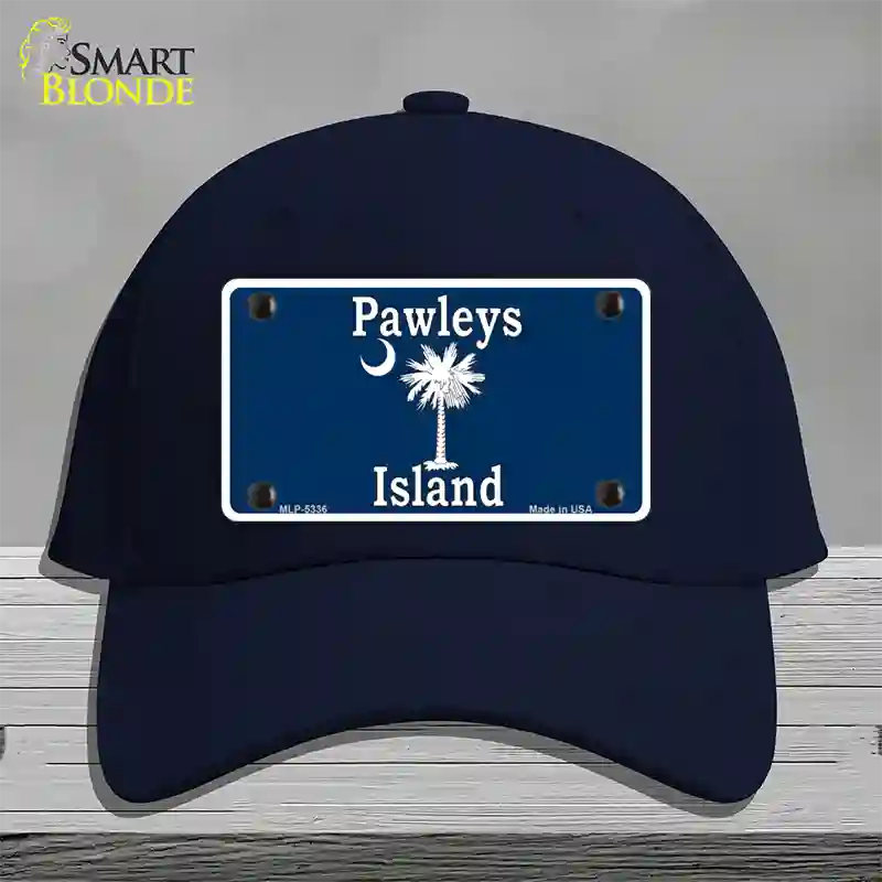 Pawleys Island Blue Novelty License Plate Hat Cotton / Navy