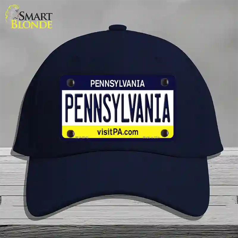 Pennsylvania State Novelty License Plate Hat Cotton / Navy